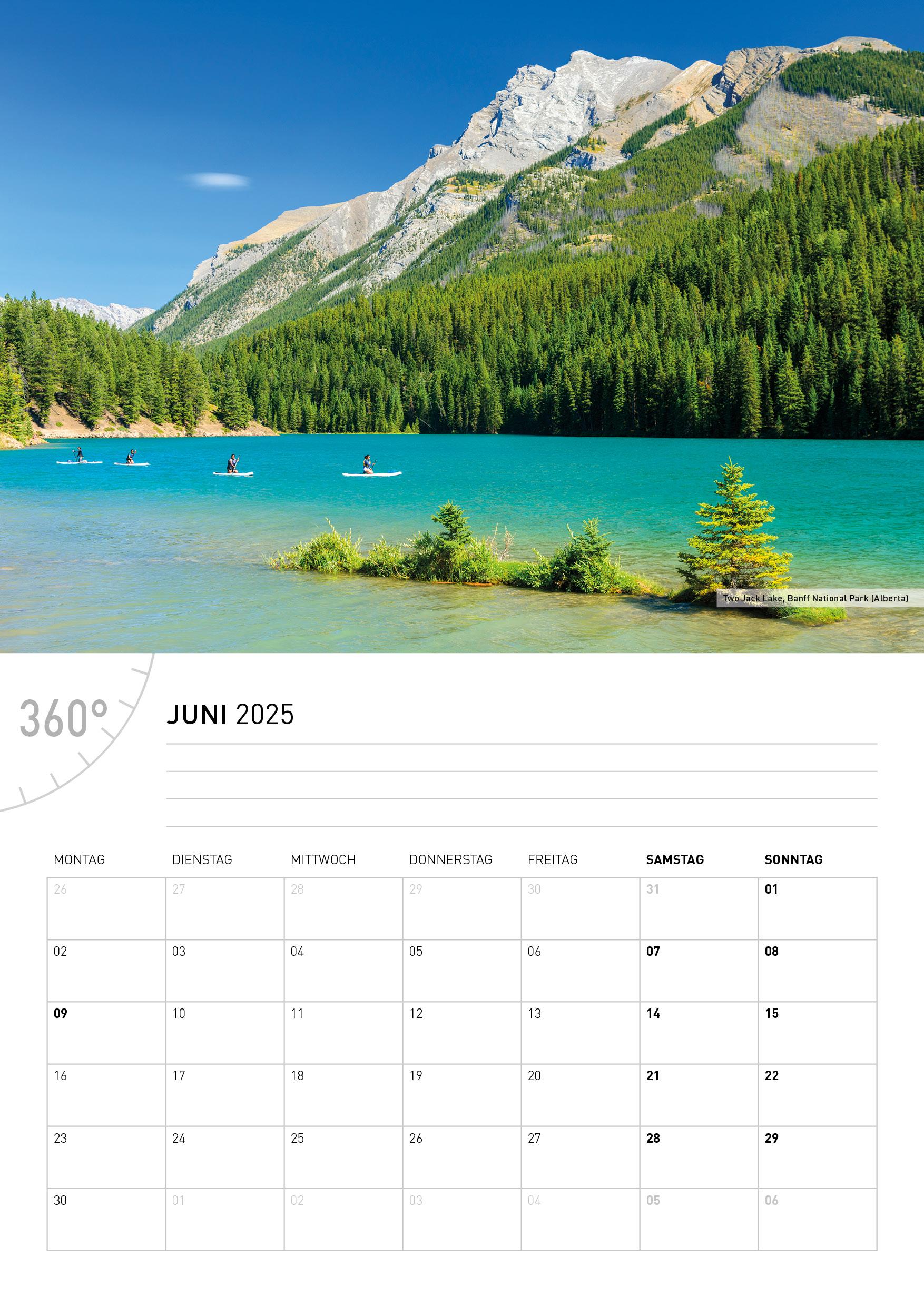 360° Kanada - Der Westen Broschürenkalender 2025