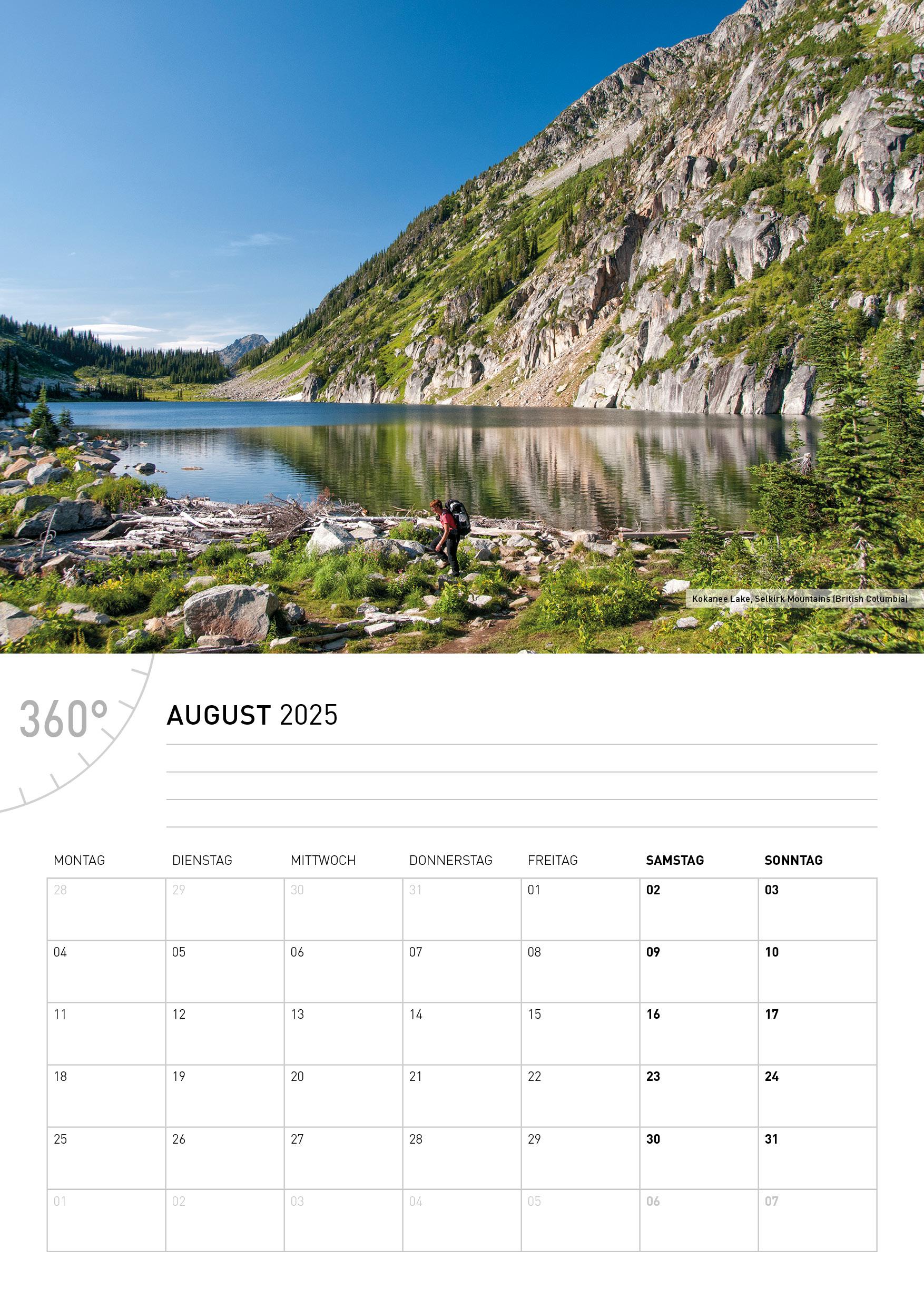 360° Kanada - Der Westen Broschürenkalender 2025