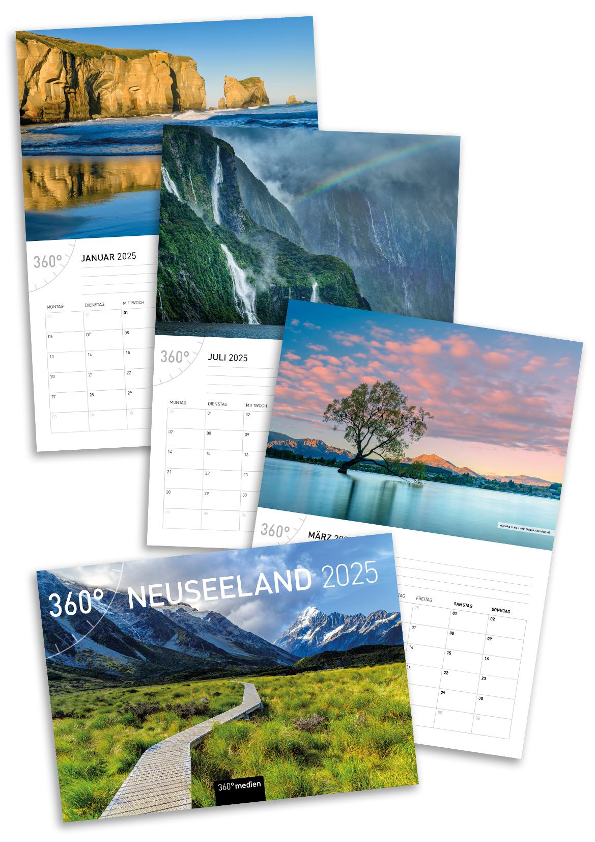 360° Neuseeland Broschürenkalender 2025