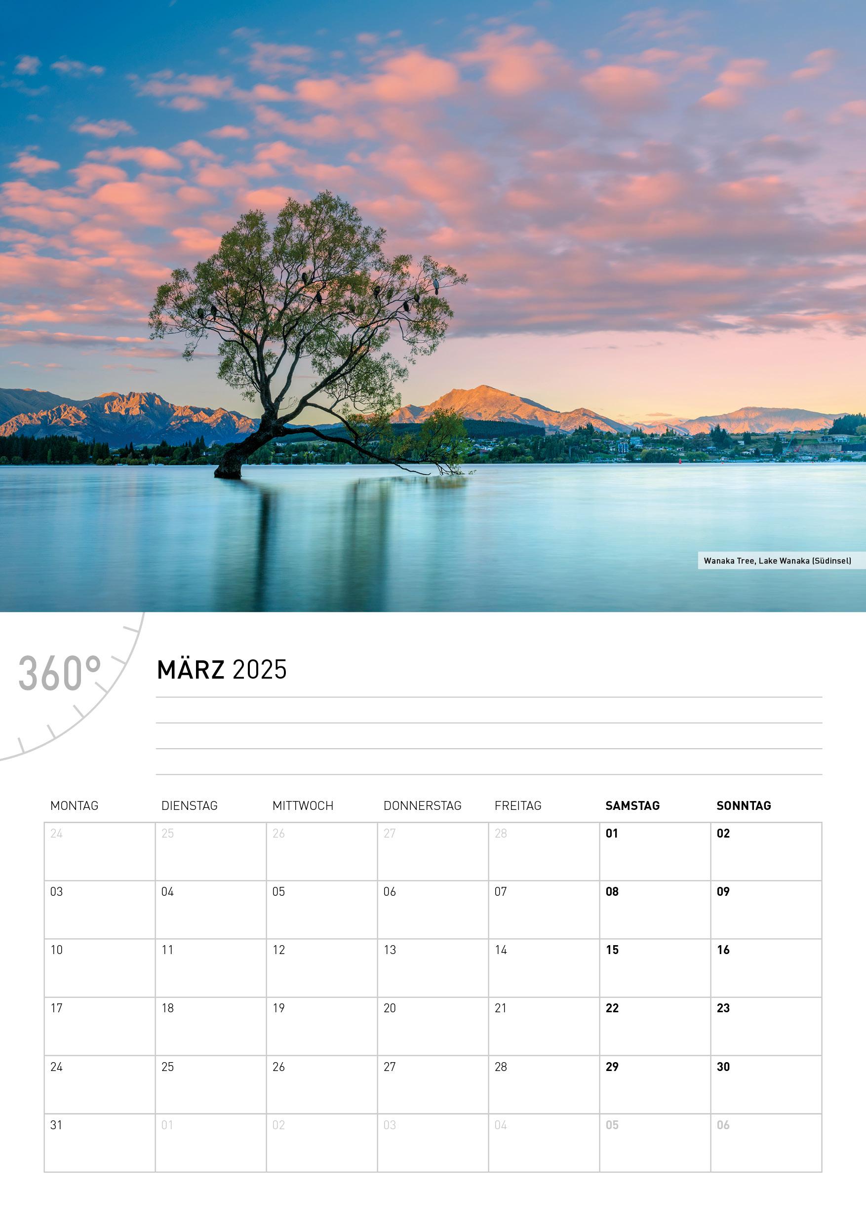 360° Neuseeland Broschürenkalender 2025