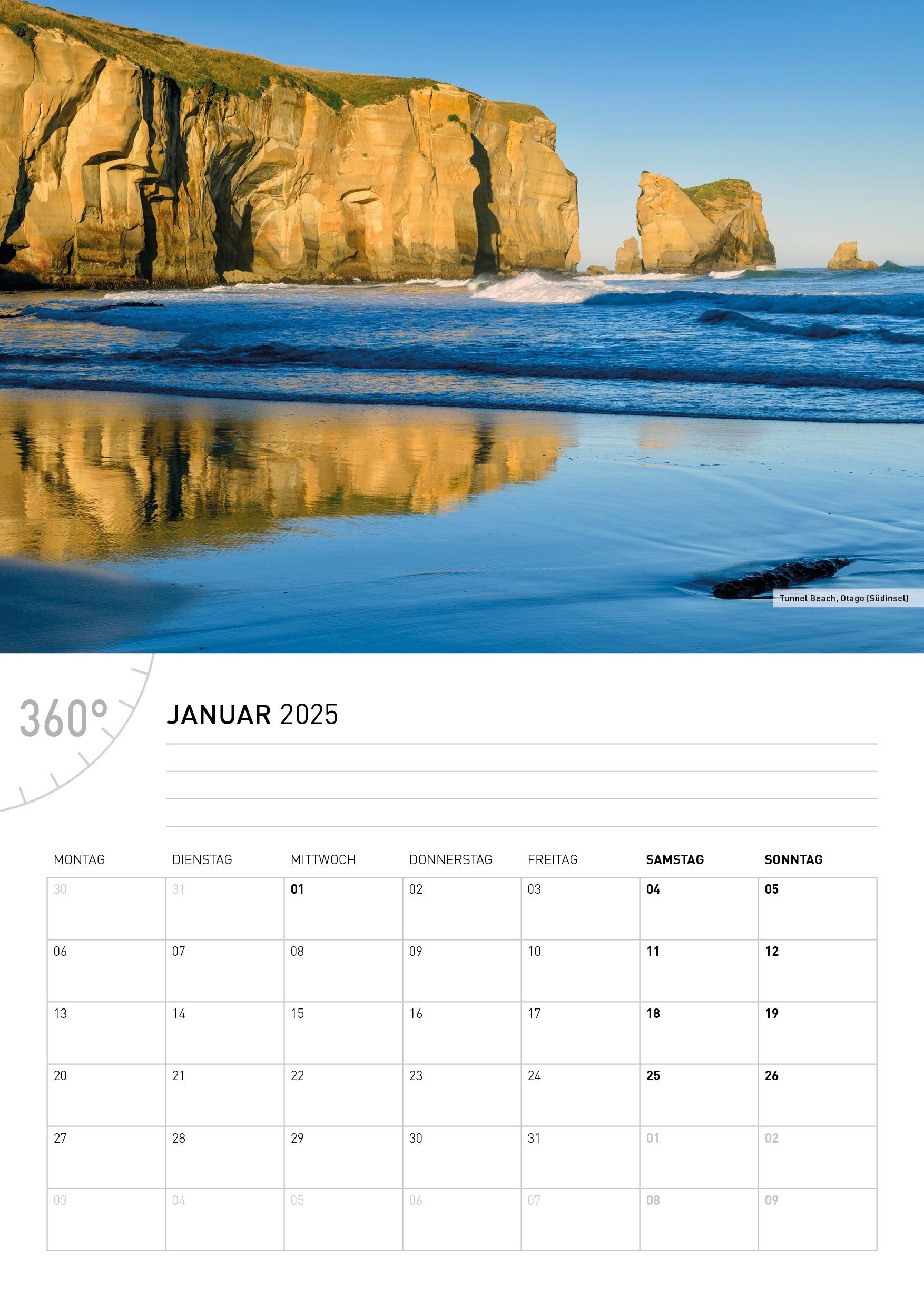 360° Neuseeland Broschürenkalender 2025