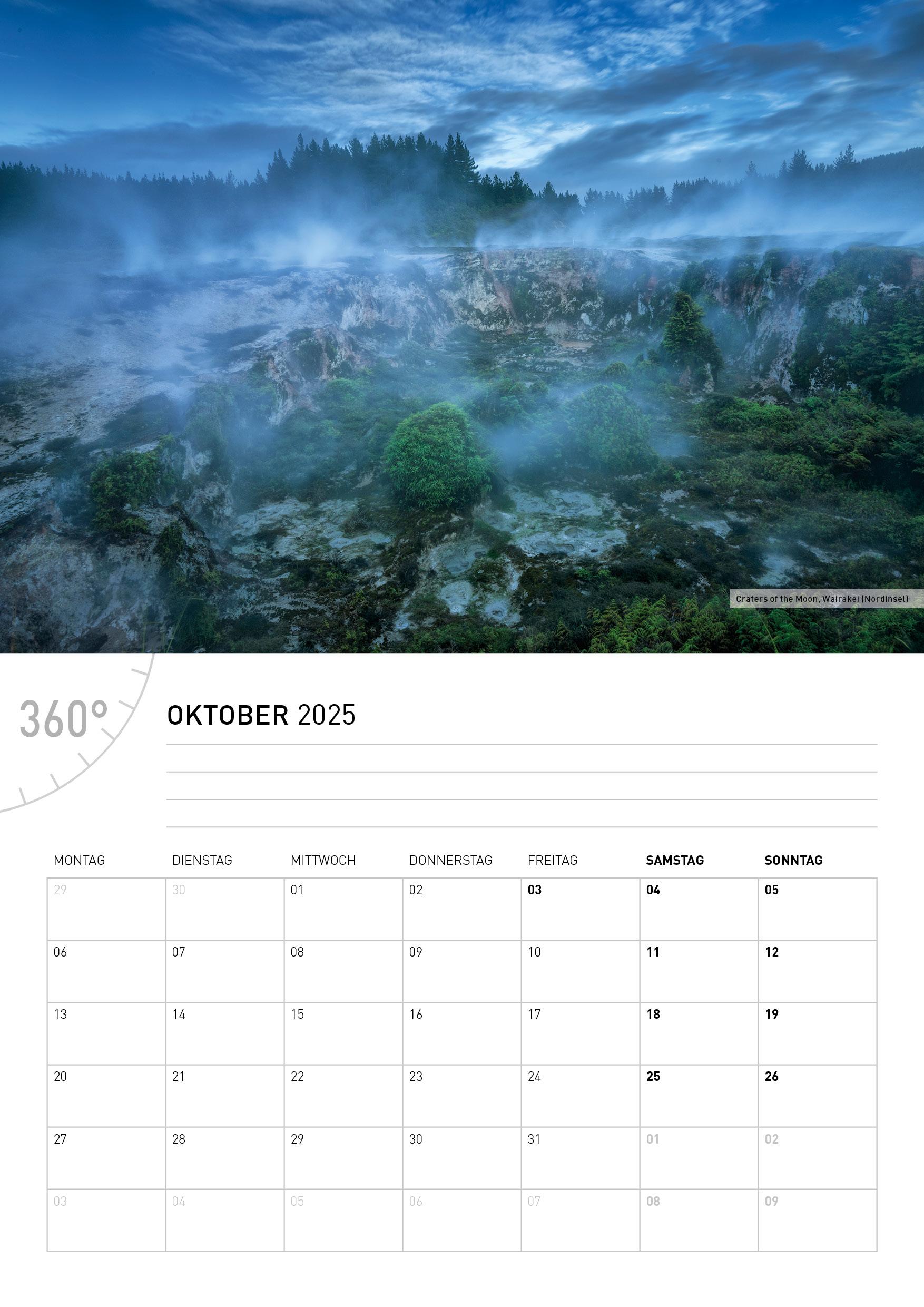 360° Neuseeland Broschürenkalender 2025