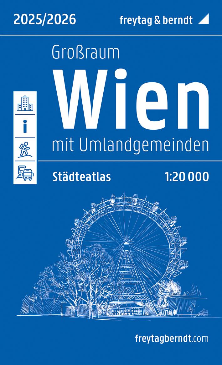 Wien Großraum, Städteatlas 1:20.000, 2025/2026, freytag & berndt