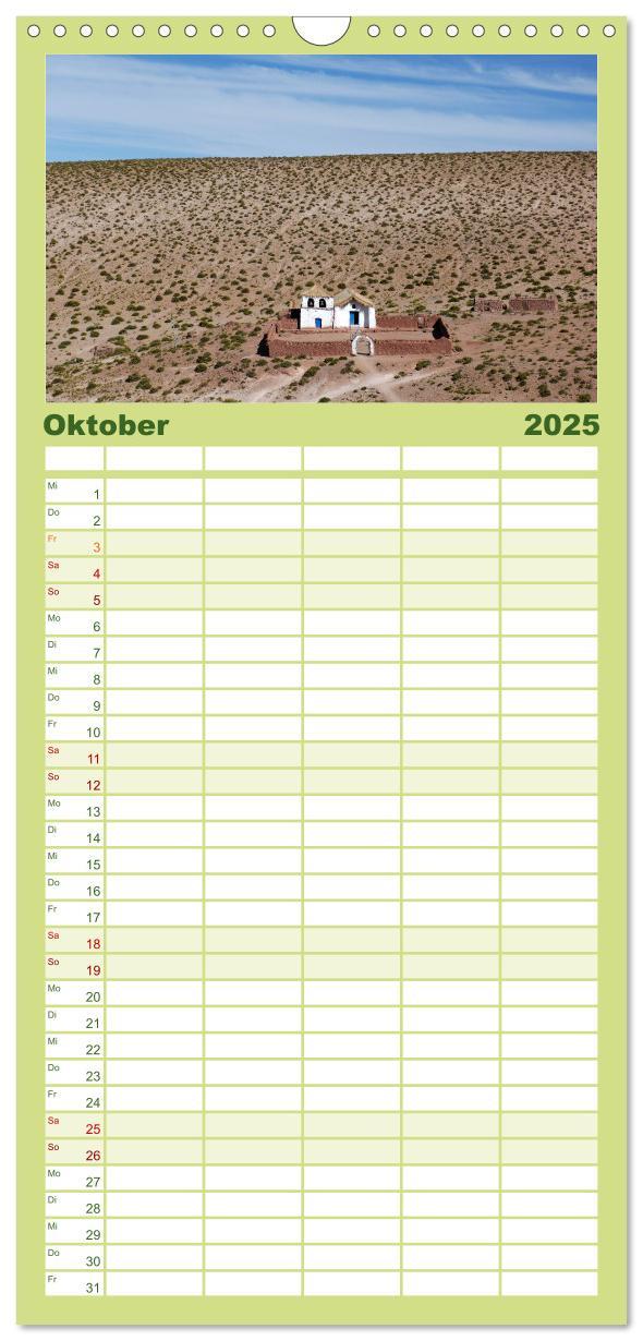 Familienplaner 2025 - Magie dieses Südamerikanischen Landes, Chile mit 5 Spalten (Wandkalender, 21 x 45 cm) CALVENDO