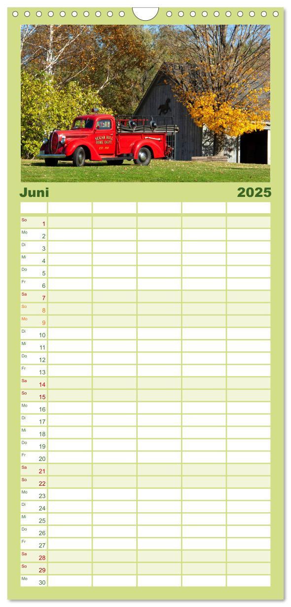 Familienplaner 2025 - Neu England, Indian Summer mit 5 Spalten (Wandkalender, 21 x 45 cm) CALVENDO