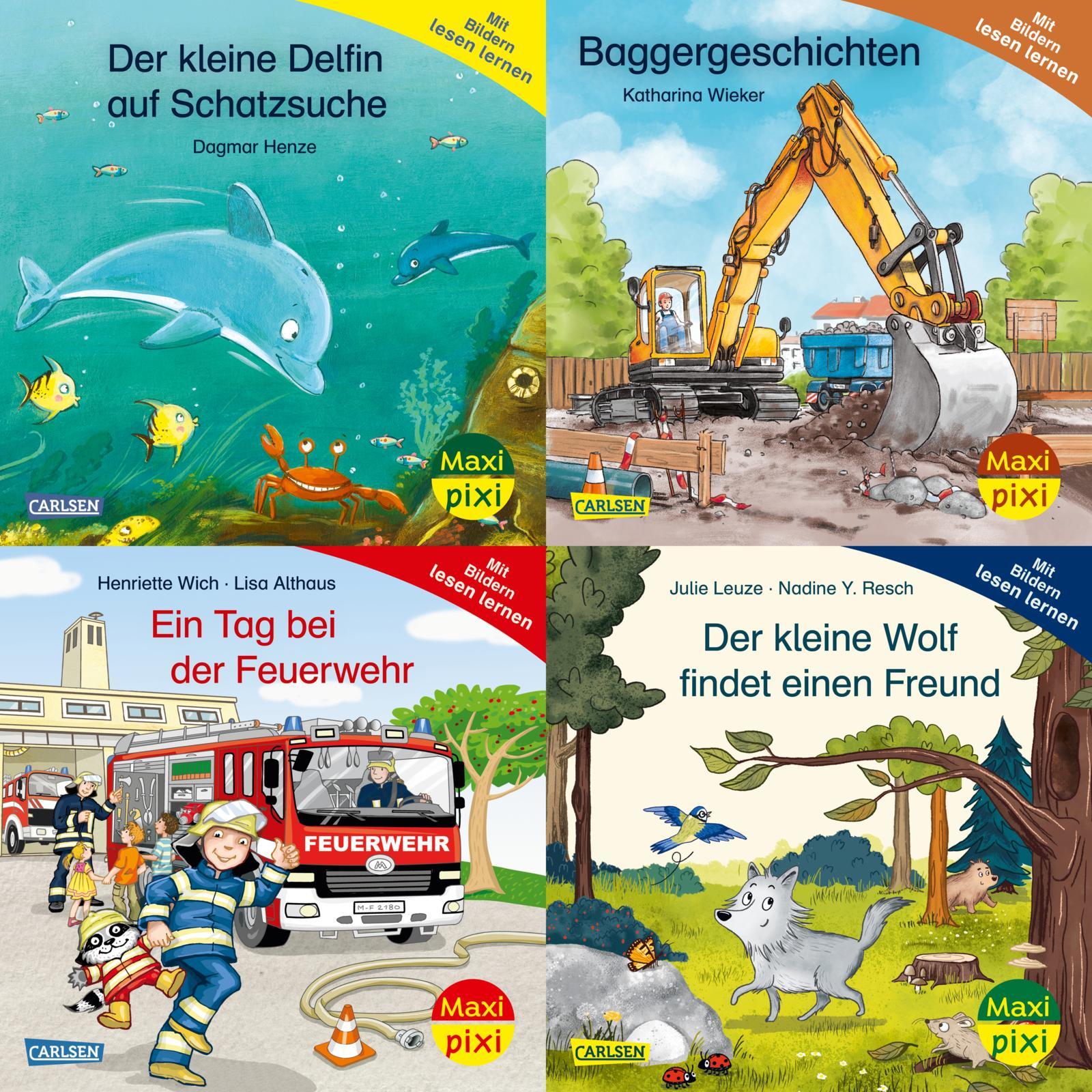 Maxi-Pixi-4er-Set 118: Mit Bildern lesen lernen (4x1 Exemplar)