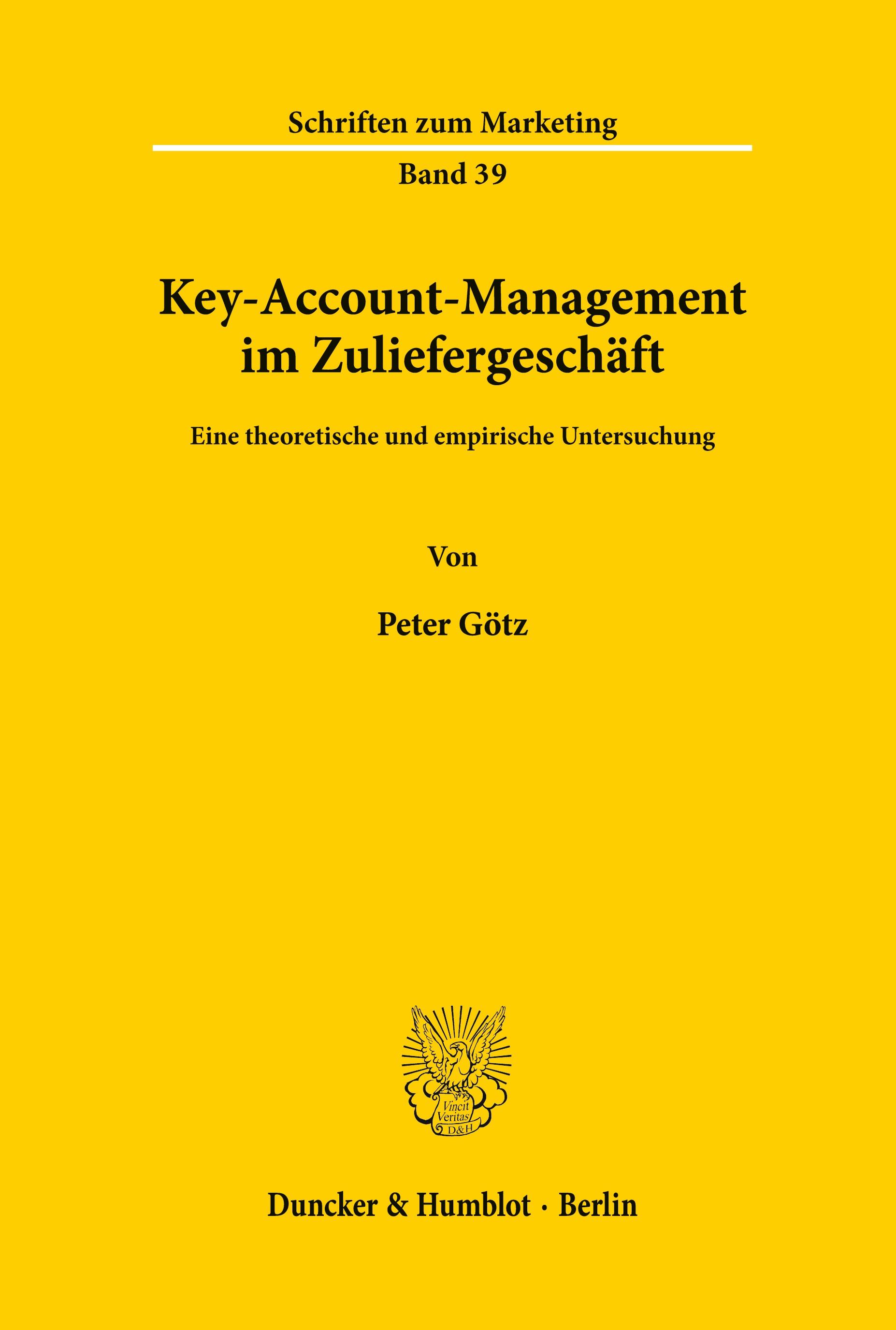 Key-Account-Management im Zuliefergeschäft.