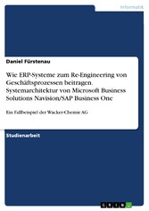 Wie ERP-Systeme zum Re-Engineering von Geschäftsprozessen beitragen. Systemarchitektur von Microsoft Business Solutions Navision/SAP Business One