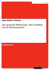 Das spanische Wahlsystem - Hat es Einfluß auf das Parteiensystem?