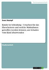 Kinder in Scheidung - Ursachen für das Ehescheitern und welche Maßnahmen getroffen werden können, um Schaden vom Kind abzuwenden