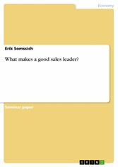 What makes a good sales leader?