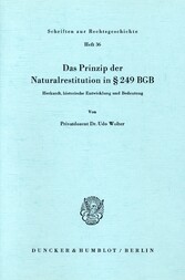 Das Prinzip der Naturalrestitution in § 249 BGB.