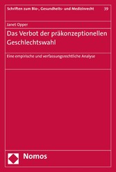 Das Verbot der präkonzeptionellen Geschlechtswahl