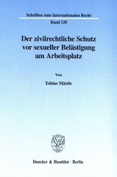 Der zivilrechtliche Schutz vor sexueller Belästigung am Arbeitsplatz.