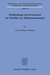 Einbindung von Investoren im Vorfeld von Aktienemissionen.