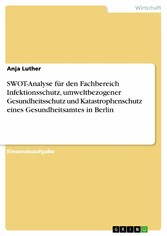 SWOT-Analyse für den Fachbereich Infektionsschutz, umweltbezogener Gesundheitsschutz und Katastrophenschutz eines Gesundheitsamtes in Berlin