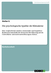 Die psychologische Apathie der Klimakrise