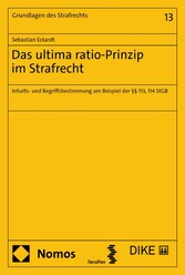 Das ultima ratio-Prinzip im Strafrecht