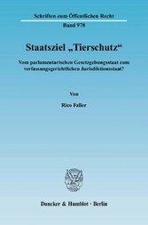 Staatsziel »Tierschutz«.