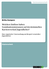 Welchen Einfluss haben Sozialisationsinstanzen auf den kriminellen Karriereverlauf Jugendlicher?