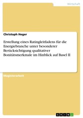 Erstellung eines Ratingleitfadens für die Energiebranche unter besonderer Berücksichtigung qualitativer Bonitätsmerkmale im Hinblick auf Basel II