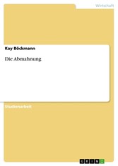 Die Abmahnung